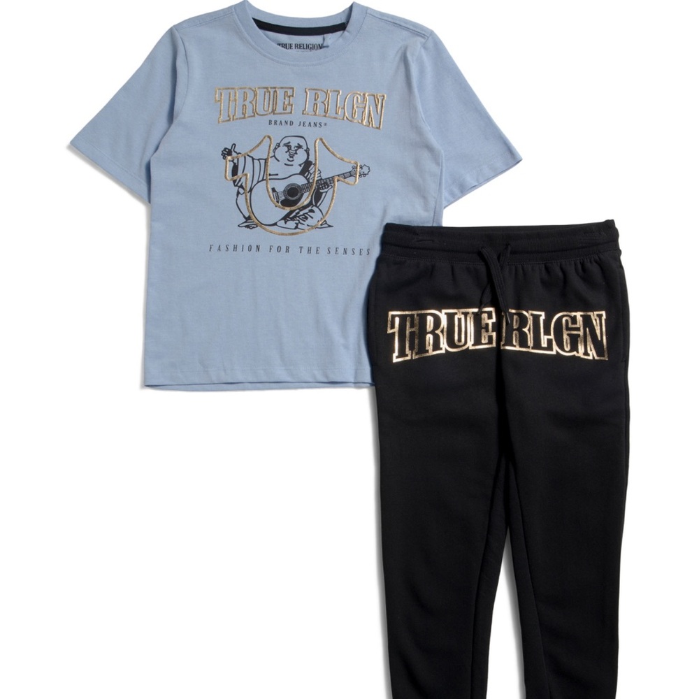 True Religion Kids Blue and Black Pajama Set